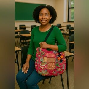 Colorful Patchwork Tote Bag